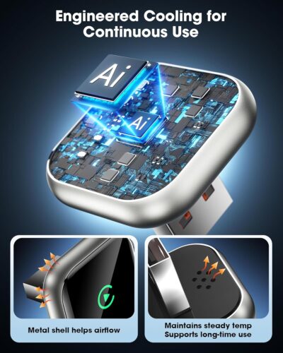 Wireless Carplay Adapter for iPhone - Support GPS Navigation System, Wireless Dongle for Apple Carplay, Compatible with OEM Wired CarPlay in Cars (2016 and Newer) and Motorcycle - Image 3