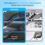 lootaan Windshield Cover for Ice and Snow - Heavy-Duty Winter Frost Guard with Side Mirror Pockets, Waterproof All-Weather Windproof Car Window Cover for Cars, Trucks, SUVs - Image 5