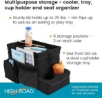 High Road CarHop Backseat Organizer for Kids and Passenger Seat Organizer for Adults - Car Seat Cooler with Cup Holders and Convertible Tray Lid - Image 2