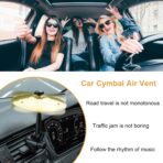 Mini Car Drum Cymbal For Car Air Vent (Gold) – Crash Cymbal Dashboard Ornament Accessory for Musicians, Drummers, Music Lovers – Funny Auto Interior Gift for Men Women Teens - Image 6