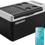 EUHOMY 12 Volt Refrigerator, 19QT(18L) Compressor Electric Cooler APP Control, Car Fridge -4℉~68℉, Portable Refrigerator 12/24V DC 100-240V AC, Portable Freezer for Camping, Travel, Boat