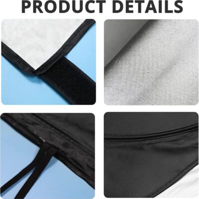 Semi-Truck Sun Shade for Windshield and Side Windows | 300T Sunshade Maximum Coverage | Block Sun Heat Rays |Fits for Semi, Commercial & Big Rig Truck, RV (Side Velcro)… - Image 6