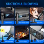 2-in-1 Handheld Vacuum & Blower with 20000PA Suction – 0.76 lb Weighs Mini Vacuum Cleaner Cordless for Quick Car, Home, Hand Vac with HEPA Filter & 5 Attachments - Image 5