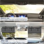 NAZZO Polarized Sun Visor Extender for Car, Car Visor Extender Attachment Sun Blocker, Anti-Glare Removable PC Lens to Expand Sunshade for Safe Driving, Grey - Image 3