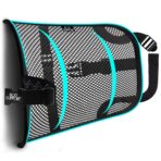 Lumbar Support - Breathable Mesh Office & Car Chair Back Support with Double Adjustable Straps for All-Day Comfort