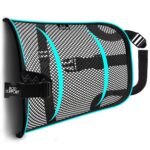 Lumbar Support - Breathable Mesh Office & Car Chair Back Support with Double Adjustable Straps for All-Day Comfort