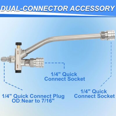 Tool Daily Foam Cannon with Dual Connector Accessory, 1/4 Inch Quick Connector, 5 Pressure Washer Nozzle Tips, 1 Liter - Image 6