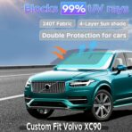 Sun Shade Sunshade for Volvo XC90 2016-2024 2025 2026 Windshield Cover, 4-Layers Sun Shield 250T Silver Sun Visor Foldable Front Window Shade Blocks UV Rays Car Accessories - Image 4