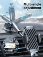 Phone Holder Mount for Car [Strong Suction] Hands-Free Universal Cell Phone Mounts for Dashboard/Windshield, 360° Rotation Extendable Mobile Car Holder for Smartphones - Image 2