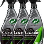 Turtle Wax Hybrid Solutions Ceramic Spray Coating, High Shine Car Wax, Offers Durable Paint Protection, Extreme Water Beading Action, Safe for Glass, Wheels, Trim and More, 16 oz (Pack of 3)
