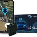 Salind GPS 4G LTE OBD 9-35V Fleet and Vehicle Tracker – Hidden Car, Truck, Trailer Locator with Real-Time Monitoring, Route History, Mileage, GeoFence, Compact Splash Proof Design, Fixed Connection