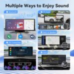 Portable Apple CarPlay Screen, Extra Large 11.26 Inch 4K Car Play & Android Auto HD Touchscreen, Wireless Car Stereo with Dash Cam, G-Sensor/App Control/Backup Camera/Loop Recording/Mirror Link/GPS/FM - Image 6