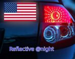 Reflective American Flag Stickers - 3-Pack, 5x3 Inches - Durable & Waterproof Decals for Vehicles & Personal Items，Car Bumper/Truck/Motorcycle/Helmet/Laptop/Window/Water Bottle/Mail Box - Image 4