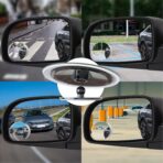 Blind Spot Mirrors 2 Pack, Frameless Side Mirror Blindspot Convex HD Glass Car Accessories, Side View Mirror Blindspot with Wide Angle Adjustable Stick for Car SUV and Trucks - Image 7