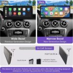NINETOM 2026 Upgraded 12.3" Ultra-Narrow Touchscreen Wireless CarPlay Android Auto Receiver Compatible with Mercedes-Benz GLA/CLA/A/G -Class C117/X117/X156 (2013–2015), for NTG 4.5/4.7 System - Image 4