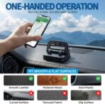 2-in-1 Car Dashboard Phone Mount with Roll-Up License Plate Holder, Adjustable 360° Viewing, Shockproof Anti-Slip Silicone Cradle, No-Installation Dash Stand for All Smartphones - Image 5