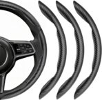 Steering Wheel Cover 3 Pcs Set, Anti-Slip, Scratch-Resistant, Universal Fit for 14-16 Inch Steering Wheels, Car Interior Accessories for Sedans, SUVs, and Trucks (Segmented Snap on, Matte)