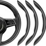 Steering Wheel Cover 3 Pcs Set, Anti-Slip, Scratch-Resistant, Universal Fit for 14-16 Inch Steering Wheels, Car Interior Accessories for Sedans, SUVs, and Trucks (Segmented Snap on, Matte)