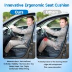 X-Large Car Seat Cushions for Driving ,Comfort Memory Foam Car Cushions for Driving for Back, Hip & Tailbone Pain Relief – Non-Slip Booster Pad for Short Drivers, Auto, Office Chair, Wheelchair - Image 5