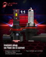 H11 Light Bulb, H8 H9 H11 Fog Bulbs 6500K Xenon White Extremely Bright Wireless Fanless (Pack of 2) - Image 2