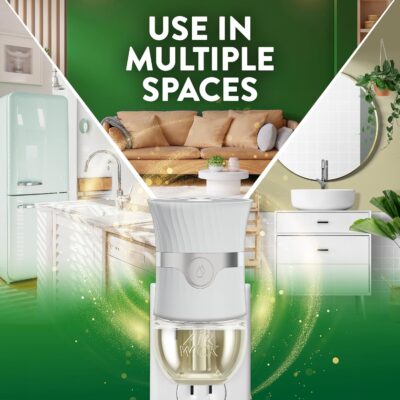 Air Wick Plug in Scented Oil Starter Kit, 2 Warmers + 6 Refills, Fresh Linen, Same Familiar Smell of Fresh Laundry, Eco Friendly, Essential Oils, Air Freshener - Image 5