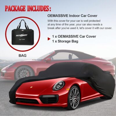 Indoor Car Cover for Porsche 911 928 718,Car Cover Indoor Soft for 911 with Storage Bag,Stretch Full Cover Protection for Auto Dust-Proof,Underground Garage,Car Show - Image 3