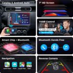 Double Din Car Stereo with 7" HD Touchscreen, Wireless Apple Carplay & Android Auto, Bluetooth, 240W, SWC, Subwoofer Output, Mirror Link, FM/AM Car Radio Receiver, Backup Camera - Image 3