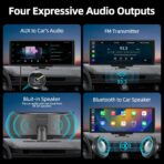 Wireless Carplay Screen for Car, 10.26" HD Car Stereo Touch Screen with Android Auto& Carpaly, 1080p Backup Camera, Car Audio Receiver with Voice Control, Mirror Link, Bluetooth, Navigation - Image 4