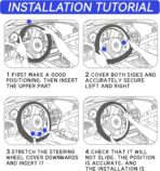 Car Steering Wheel Cover, Silicone Non-Slip Steering Wheel Protector, 13/14/15/16 inch Ultra Thin Steering Wheel Protective Covers for Women Men, Universal Vehicle Accessories (Black) - Image 4