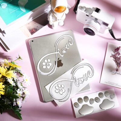 Frienda 10 Pcs 3D Paw Print Car Decals Window Decal Heart Paw Car Sticker Dog Footprint Self Adhesive Decoration Bumper Window Laptops Luggage Interior Accessories Decor - Image 6