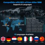 OBD2 Scanner Diagnostic Tool, Check Engine Light Car Code Reader with Reset, Battery Tester, Live Data, Freeze Frame, I/M Readiness, Car Scanner Diagnostic Tool for All OBDII Car After 1996 - Image 6