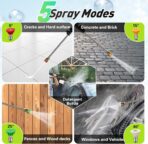 KEPEAK Power Pressure Cleaner for Effortless Cleaning with 4 Quick Connect Nozzles, 5000PSI, Foam Cannon, 52ft Hose Reel, for Cars Fences Driveways Patios - Image 3