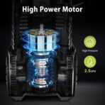 5000 Max Adjustable PSI Pressure Washer,2.5 Max GPM Power Washer with 33 FT Retractable Hose Reel, Stainless Steel Lance, 500ml Foam Cannon, 4-Nozzle Set, Washer for Cars, Fences, Patios - Image 3