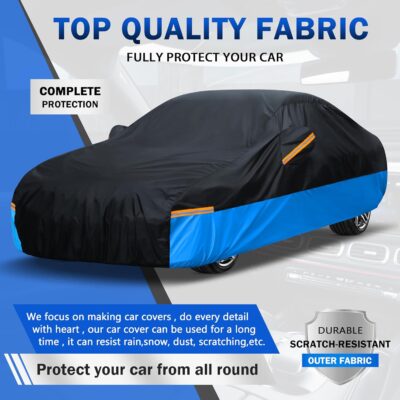 Car Cover Waterproof All Weather Outdoor Windproof Dustproof UV Protection Fit Sedan Audi A7,Buick Century,Honda Accord,Chevrolet ss - Image 5