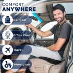 ComfiLife Car Seat Cushion–Premium Wedge 100% Polyurethane Foam Car Cushions for Driving–Auto Seat Cushion–Back & Sciatica Pain Relief for Long Drives–Comfort for Car Driver,Office, Truck Seat (Black) - Image 7