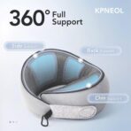KPNEOL Travel Pillow, 100% Pure Memory Foam Travel Neck Pillow Airplane Neck Support Ergonomic Design for Traveling Suitable for Airplanes,Offices and Cars-Gray - Image 2
