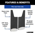 Luverne 251451 Rear 12-Inch x 23-Inch Textured Rubber Mud Guards, Select Chevrolet Silverado, GMC Sierra 2500, 3500 HD, 2 Flaps - Image 3