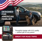 Car Backseat Organizer with Tablet Holder (2-pack) - Updated 2025 Oxford 600D Car Storage Organizer, Foldable Car Tray Kids, Road Trip Essentials, Back Seat Protector Kick Mats, Travel Accessories - Image 7