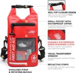 250 PCS Waterproof First Aid Kit, Roll Top Reflective Boat Dry Bag Bug Out Bags, Emergency Medical Kit Ideal for Boating, Camping, Fishing, Kayaking, Floating, Red - Image 2