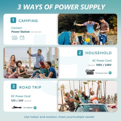 EUHOMY 12 Volt Refrigerator, 19QT(18L) Compressor Electric Cooler APP Control, Car Fridge -4℉~68℉, Portable Refrigerator 12/24V DC 100-240V AC, Portable Freezer for Camping, Travel, Boat - Image 8