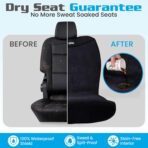 HAPPEGEAR Happeseat Waterproof Car Seat Cover & Protector – Universal Fit Car Seat Towel Cover – Non-Slip Backing, Easy Install & Storage, Machine Washable, Fits Front & Back, Black - Image 2