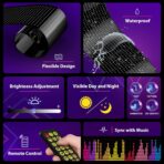 2026 Upgrade Custom LED Sign for Car, DIY LED Eye for Car Windows, Flexible Programmable U-BER Sign Bluetooth App & Remote Control Custom Text Messages Huge Bright Advertising Signs (7'' x 3'') - Image 5