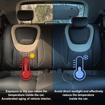 Rear Window Sun Shade,Car Window Shade for Baby,Mesh,Uv Protection,Quick Installation with Suction Cup,Universal Car Accessories Suitable for Most Models (40x20 Inches) - Image 4