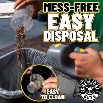 Chemical Guys EQP410 DetailVac Handheld Portable Car Vacuum, 110w 8.8amp Electric Motor, (Great for Cars, Trucks, SUVs, Motorcycles, RVs, Home, Pets, Kids, Office, and On The Go) Gray - Image 7