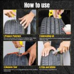 Tire Repair Kit, 33Pcs Heavy Duty Tire Plug Kit, Universal Tire Repair Tools to Fix Punctures and Plug Flats Patch Kit for Cars, Motorcycles, Atvs, Tractors, Etc - Image 4