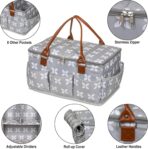 Moteph Extra Large Diaper Caddy, Craft, Toy Organizer with Zip-Top Cover with Waterproof Wet/Dry Bag - Perfect for Baby Shower - Image 4