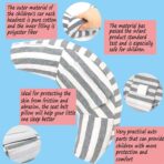 Car Seat Travel Pillow Neck Support Cushion Pad for Kids, WenMei Super Soft Headrest Shoulder Pad in Car, Universal Safety Belt Sleeping Pillow for Children Adults, Compatible with All Cars (Gray) - Image 4