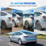 Nilight Mud Flaps for Tesla Model 3 Highland 2024 2025 2026, No Drilling Precision Fit Exterior Accessories Heavy-Duty Splash Guards Protection, Front & Rear Set - Image 3