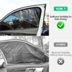 XCBYT Car Window Shades, Driver Window Sun Shade, Upgraded Magnetic Side Window Sun Shade for Front Side Windows with Block Sunlight, Glare and Heat for SUV, Truck, Safe Driving (2PS) - Image 7