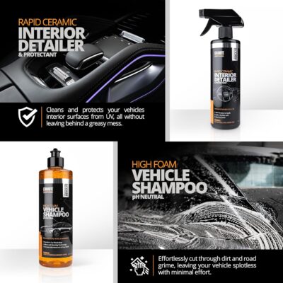 Cerakote Foundation Bundle - Exterior Wash & Ceramic Protection Kit with Microfiber Towels - At-Home Car Wash and Detailing Set - Easy Ceramic Protection for Vehicle Interior and Tires - Image 2
